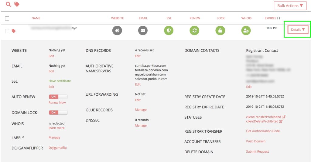 Getting To Know The Porkbun Domain Management Console Porkbun Getting To Know The Porkbun Domain Management Console Porkbun